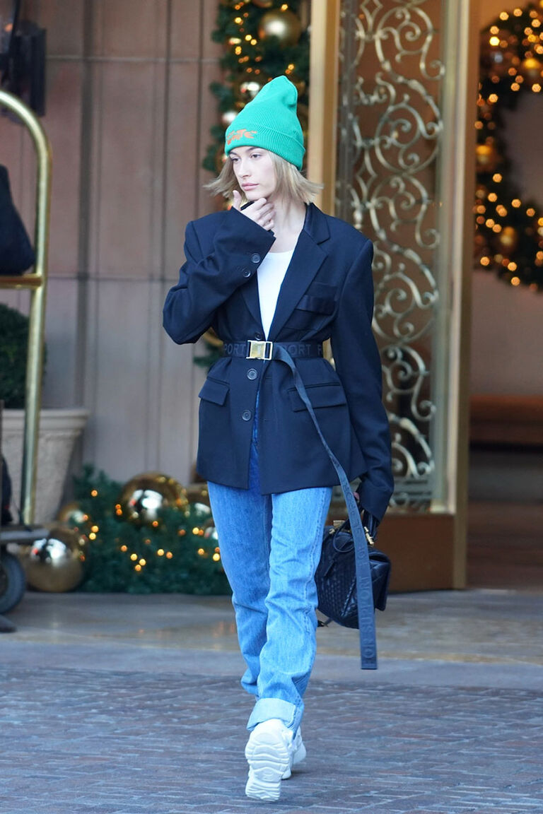 Hailey Bieber wears Krost collection