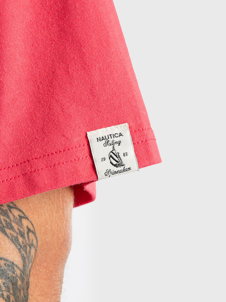 Box Fit Heavyweight Cotton Logo T-shirt, Bright Fuchsia, hi-res image number 4