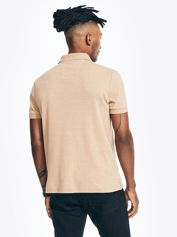 Nautica Essentials Interlock Slim Fit Polo, Coaster Camel Heather, hi-res image number 2