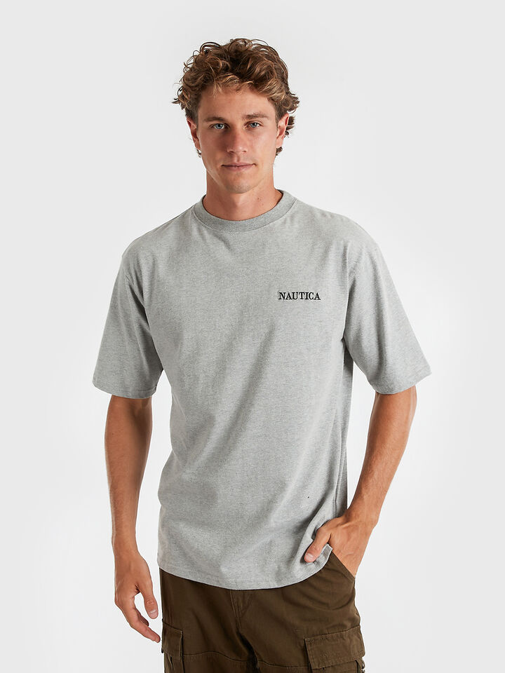 Spinnaker Collection Gaunt Heavyweight Tee, Grey Marl, hi-res image number 2