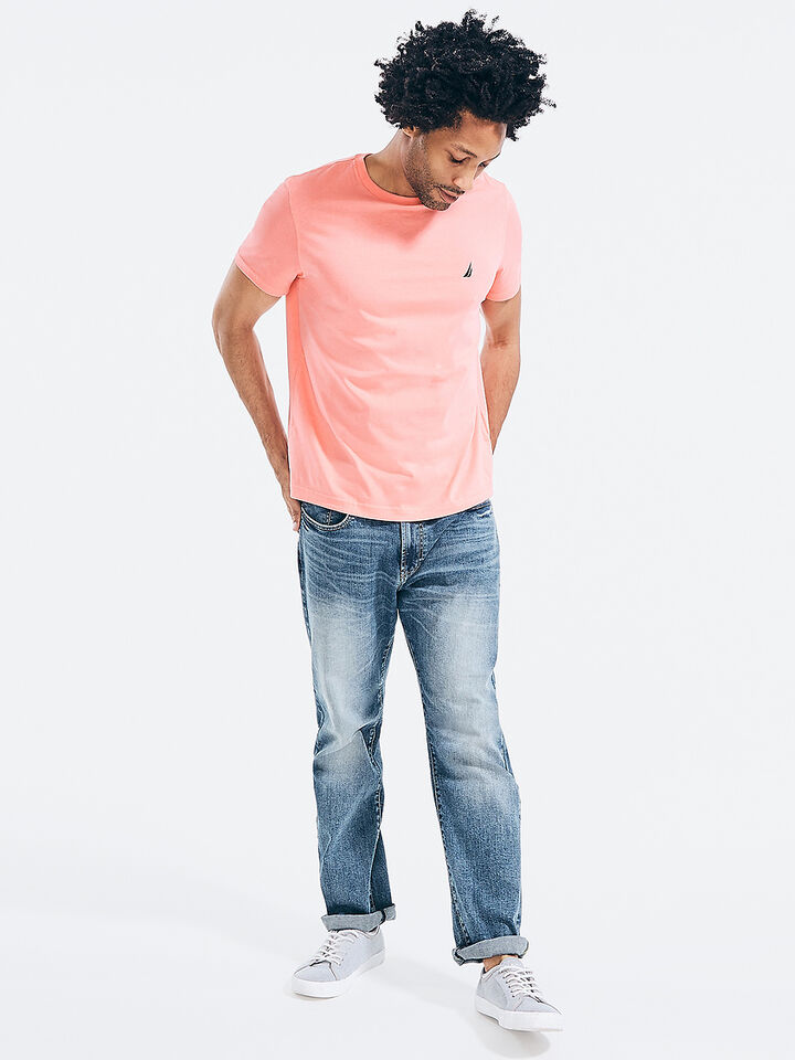 Emblem Regular Fit Tee, Pale Coral, hi-res image number 3
