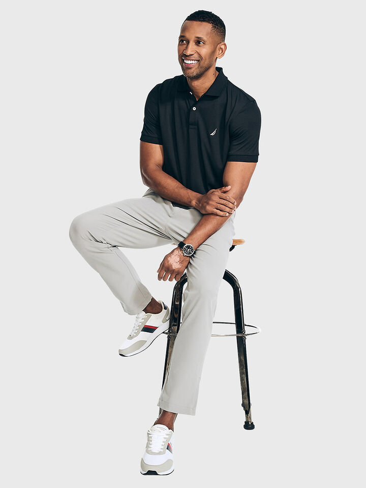 Essentials Regular Fit Pique Polo, Black, hi-res image number 4