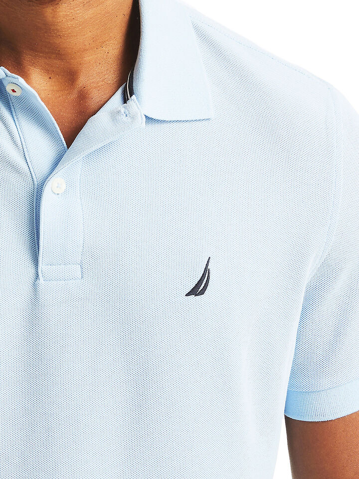 Essentials Regular Fit Pique Polo, Noon Blue, hi-res image number 4