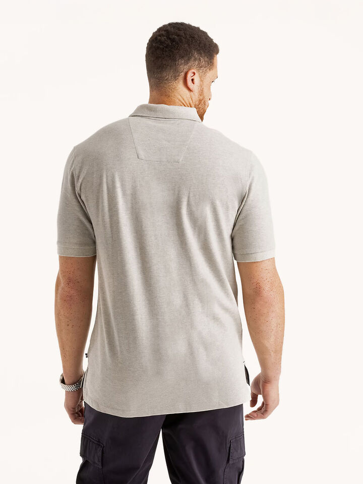 Big & Tall Essentials Pique Cotton Polo, Grey Heather, hi-res image number 2