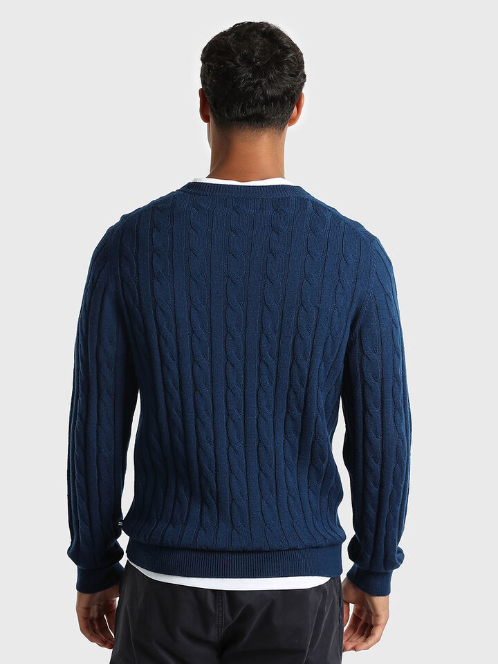 Merino Wool Cable Knit Sweater