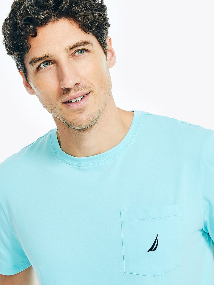 Emblem Regular Fit Tee, Angel Blue, hi-res image number 4