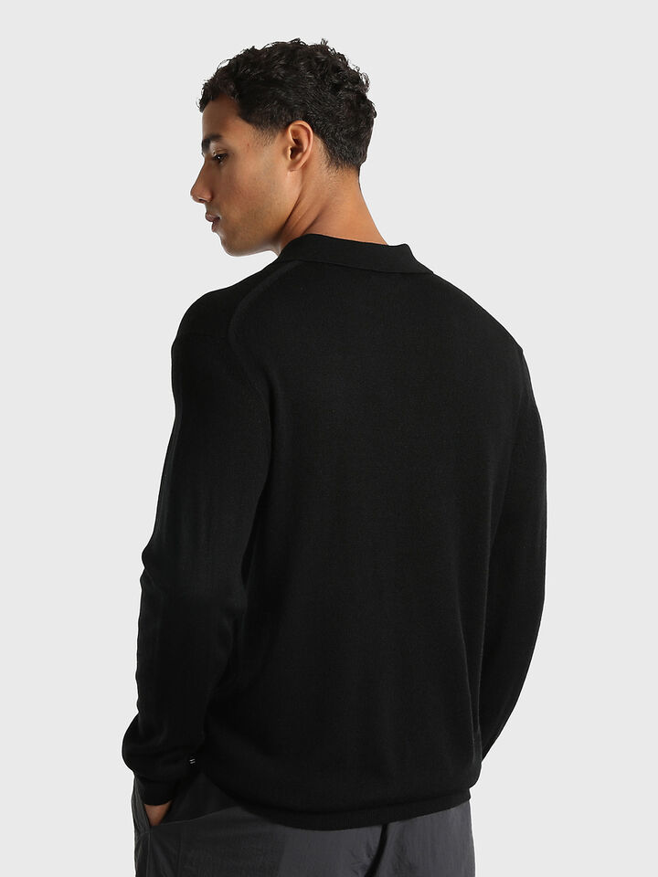 Australian Merino Wool Blend Regular Fit Polo Knit