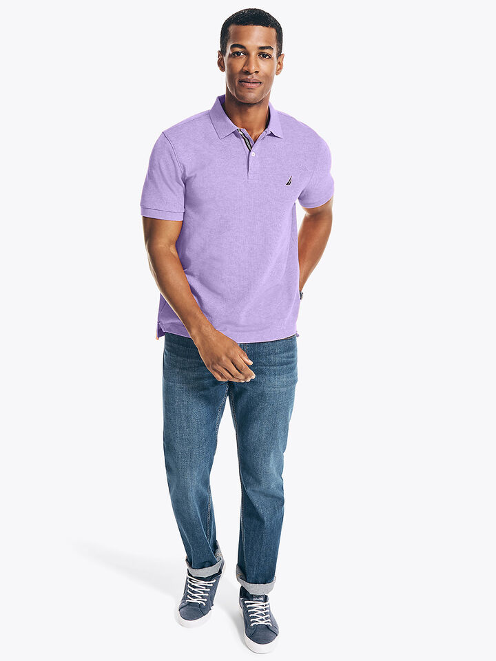 Essentials Regular Fit Pique Polo, Paisley Purple, hi-res image number 3