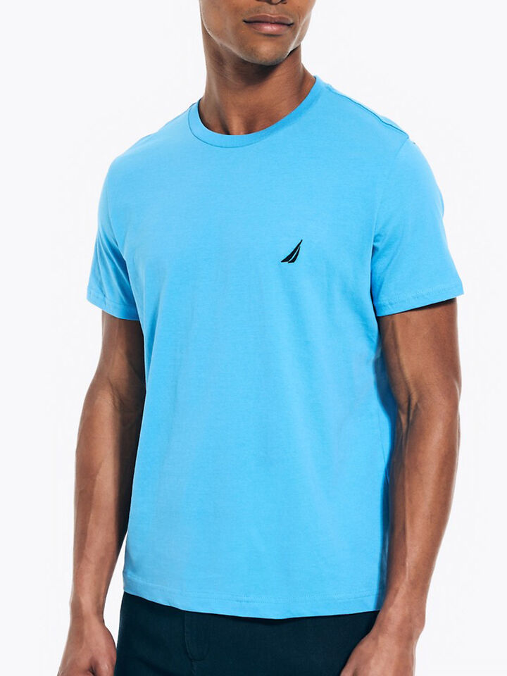 Emblem Regular Fit Tee, Noon Blue, hi-res image number 4