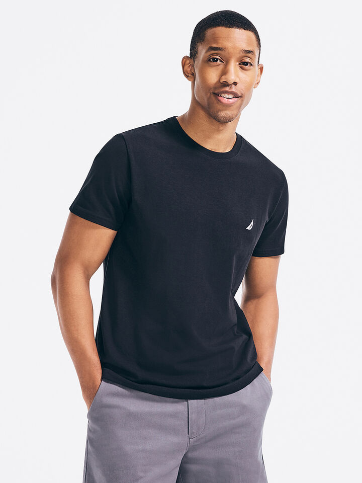 Regular Fit Crew T-shirt, True Black, hi-res image number 1