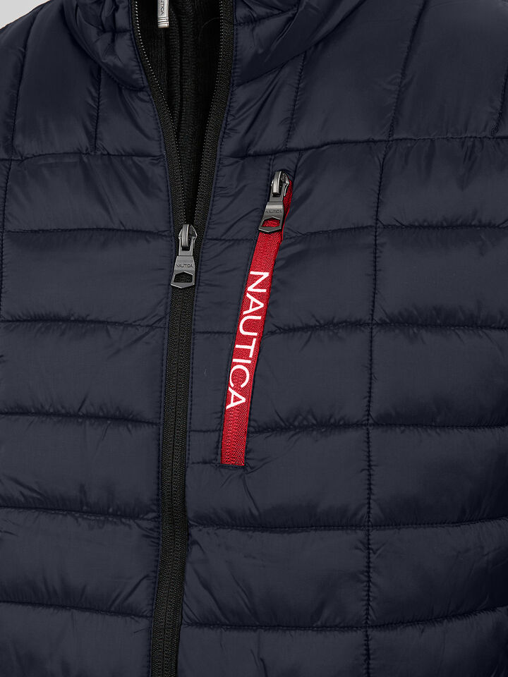 Nautica Essentials Lightweight Wellon Vest, Navy, hi-res image number 4