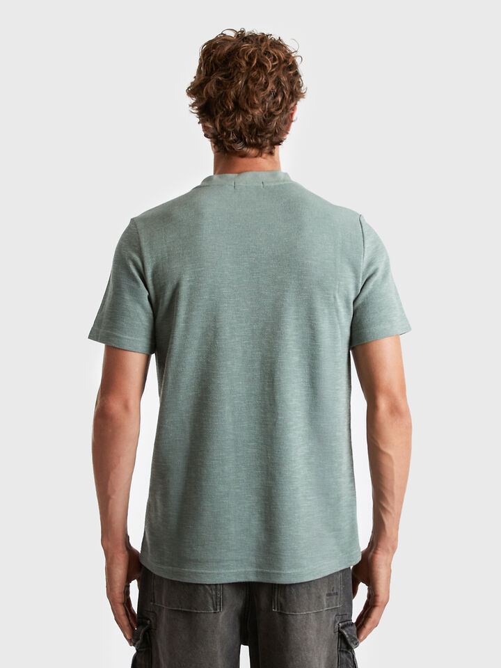 Shield Embroidered Textured T-shirt, Sage, hi-res image number 2
