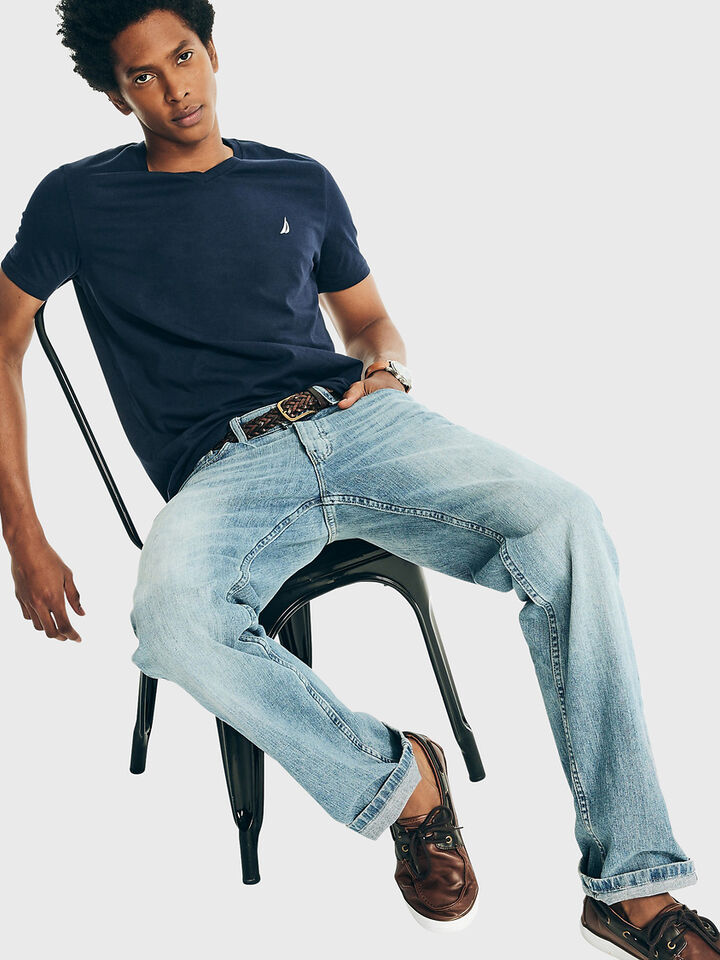 Nautica Essentials Collection Deck Tee, Navy, hi-res image number 4