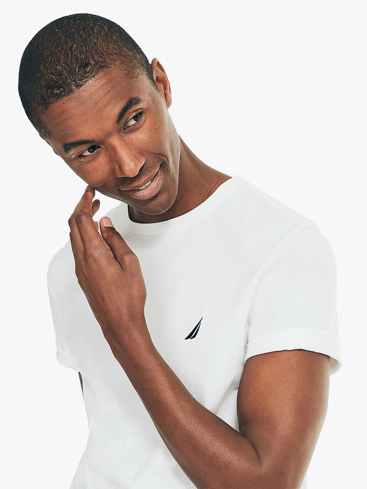 Emblem Regular Fit Tee, Bright White, hi-res image number 4