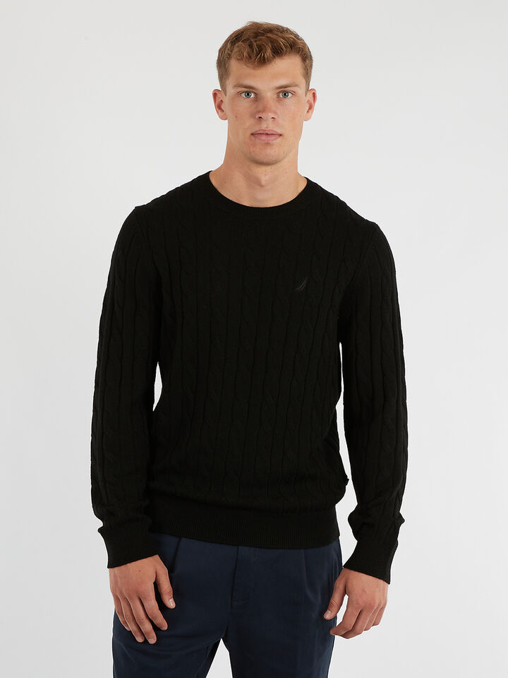 Merino Wool Cable Knit Sweater