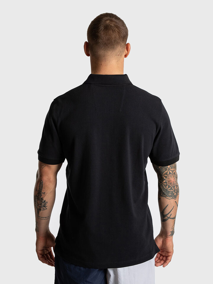 Crest Embroidered Regular Fit Polo, True Black, hi-res image number 2