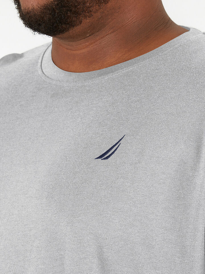 Big & Tall Nautica Essentials Collection Bowen Tee, Grey Marl, hi-res image number 3