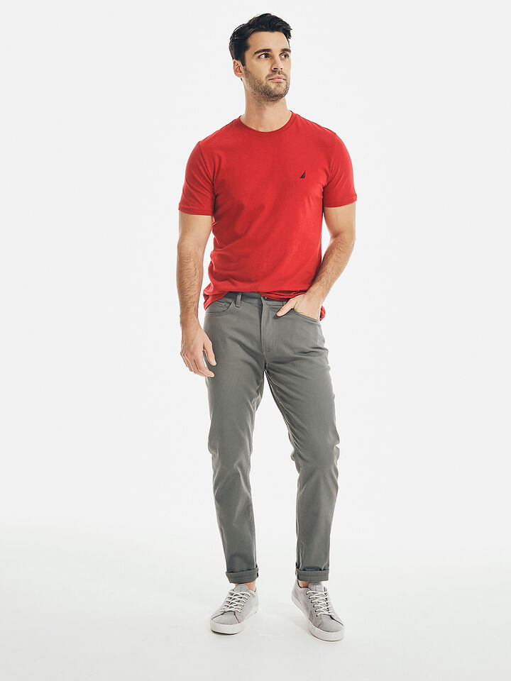 Regular Fit Crew T-shirt, Nautica Red, hi-res image number 3