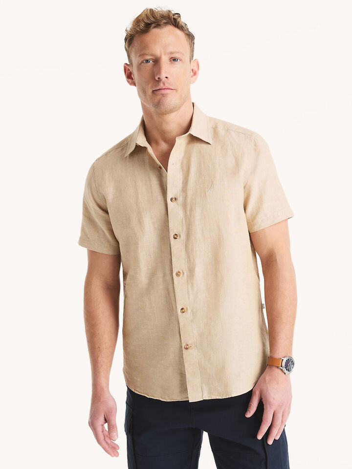 Short Sleeve Regular Fit Linen Shirt