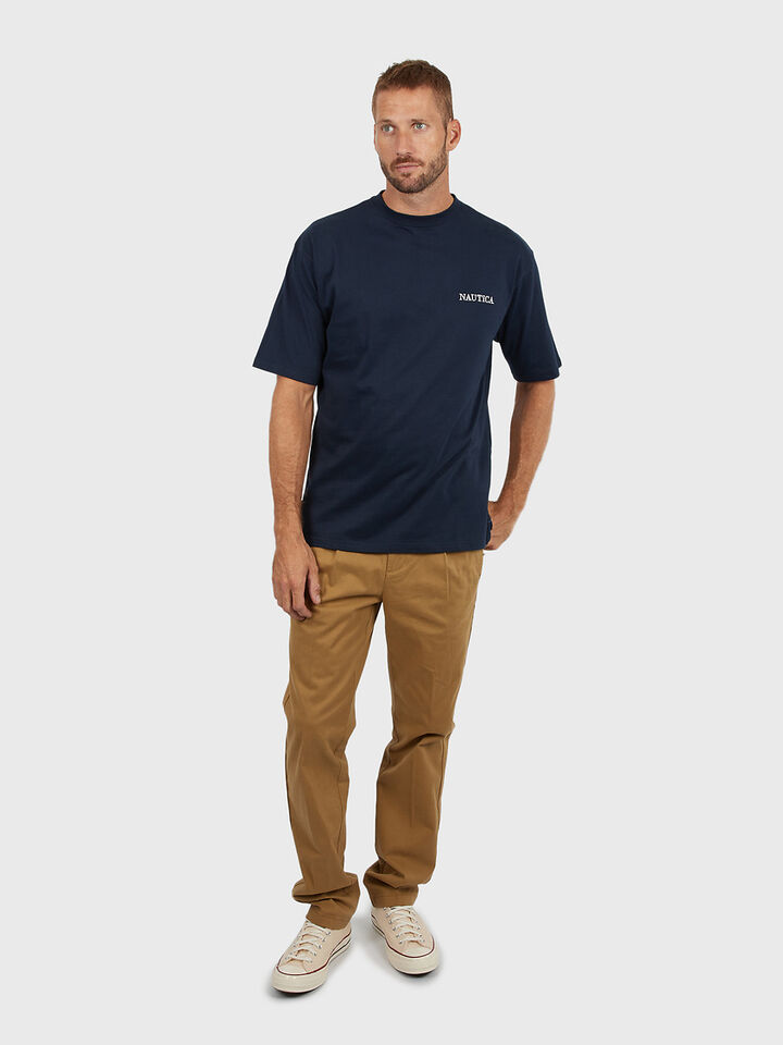 Spinnaker Collection Gaunt Heavyweight Tee, Navy, hi-res image number 4