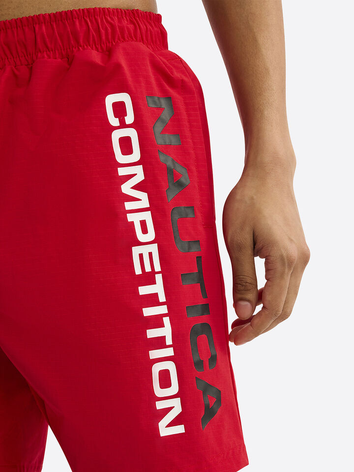 Nautica Competition Ramses 6" Swim Short, True Red, hi-res image number 4