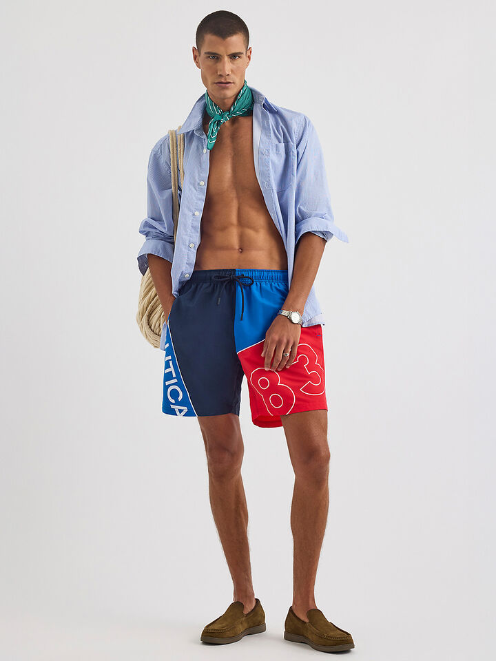 Mingan 7" Swim Shorts, Dark Navy, hi-res image number 3