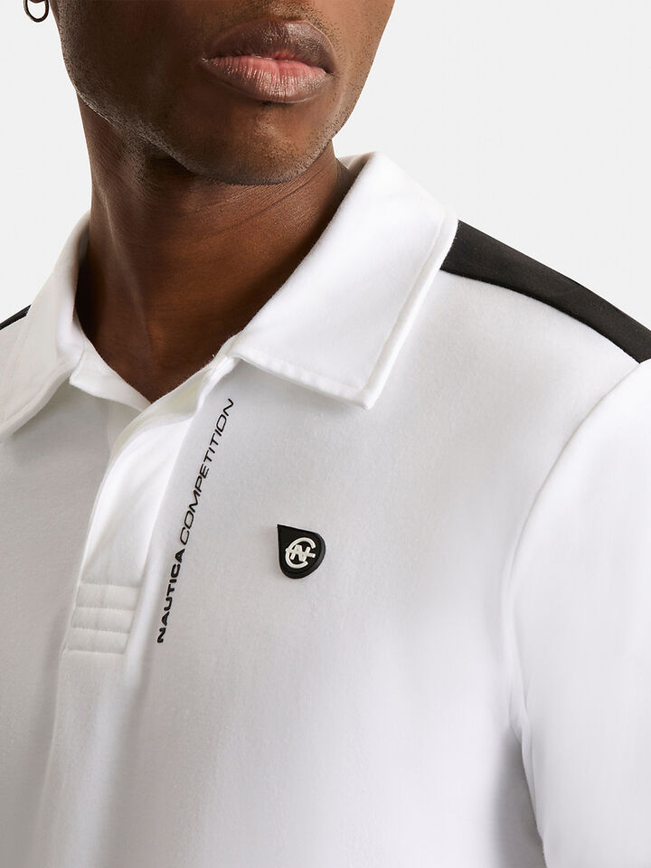 Nautica Competition Parasol Regular Fit Polo, White, hi-res image number 4