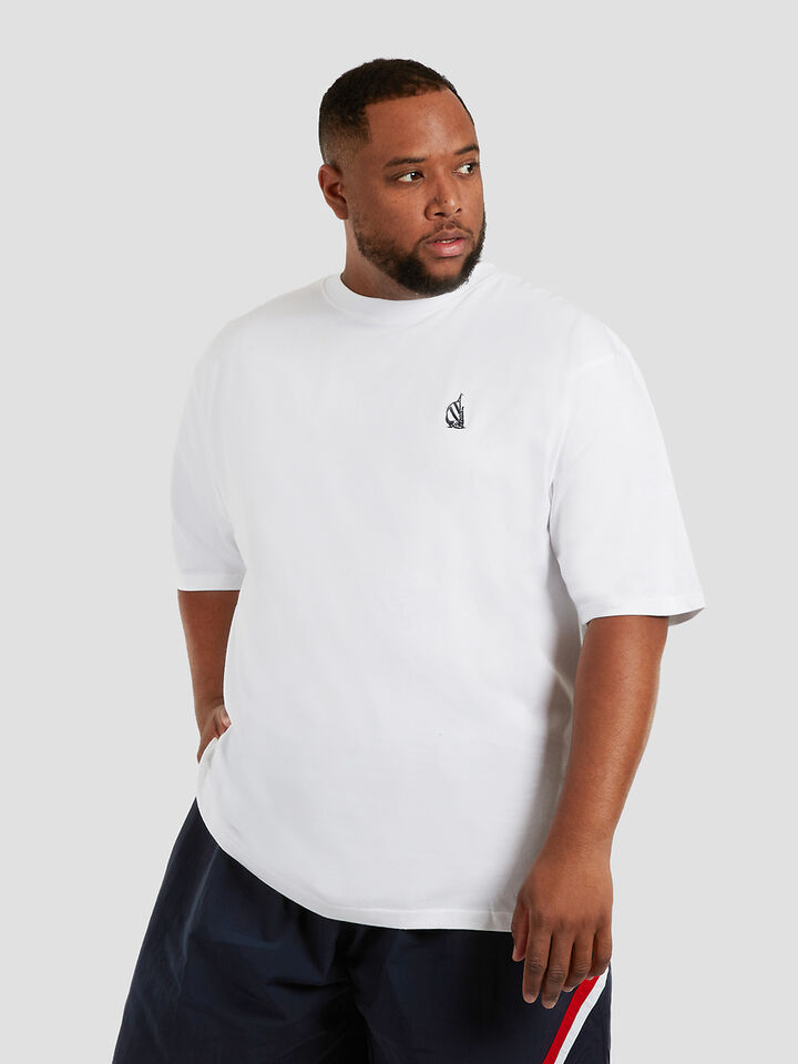 Big & Tall Essentials Cowes Tee, White, hi-res image number 1