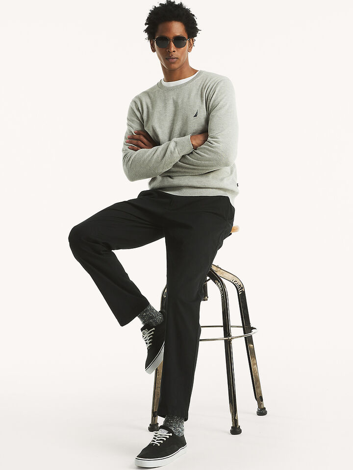 Peformance Crewneck Sweater, Grey Heather, hi-res image number 3