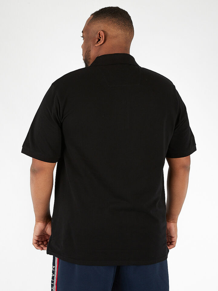 Big & Tall Essentials Brent Pique Cotton Polo, Black, hi-res image number 6