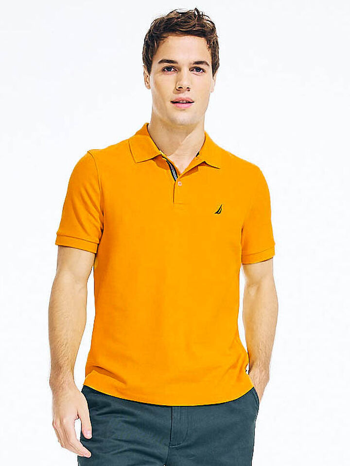 Essentials Regular Fit Pique Polo, Coastguard Orange, hi-res image number 1
