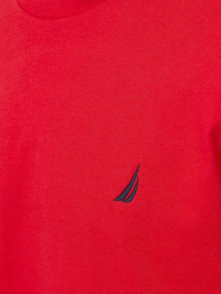 Nautica Essentials Collection Long Sleeve Tee, Nautica Red, hi-res image number 3