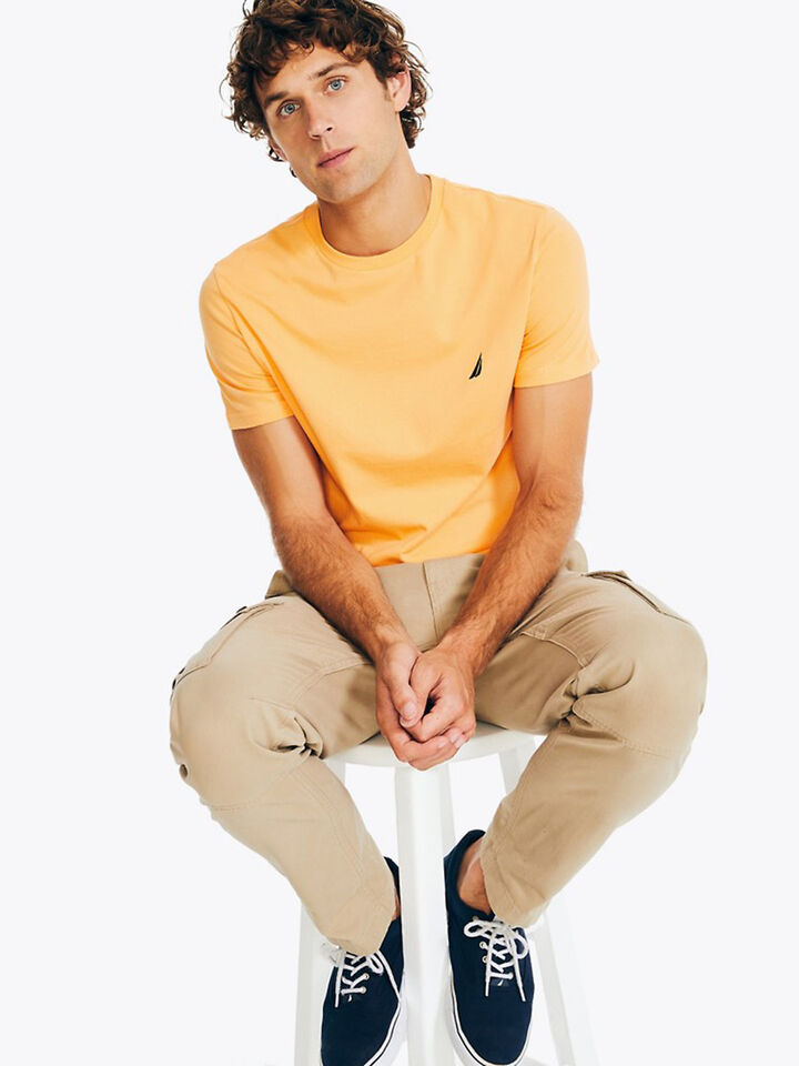 Emblem Regular Fit Tee, Orange Sorbet, hi-res image number 3