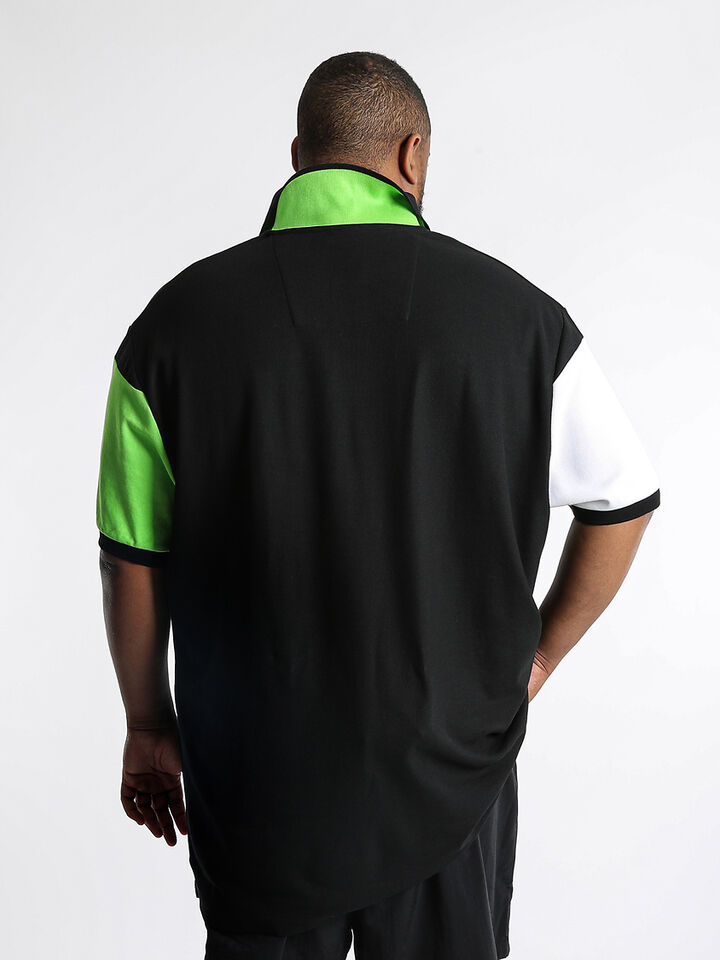 Big & Tall Renford Pique Cotton Polo, Black, hi-res image number 2