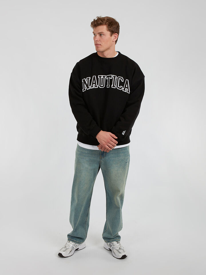 Relaxed Fit Heavyweight Metcalf Sweater, Black, hi-res image number 3