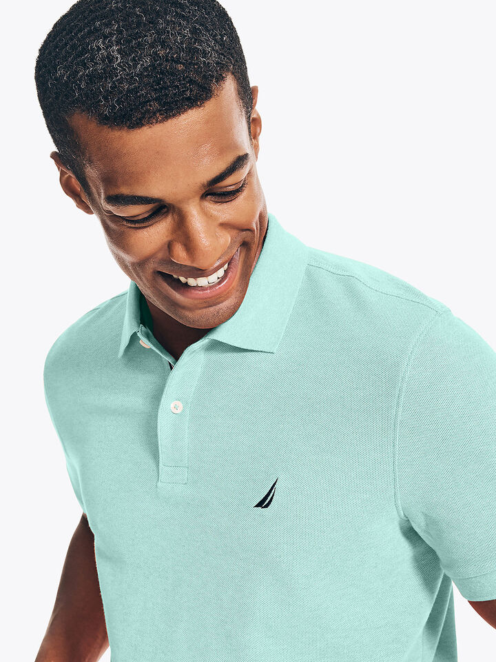 Nautica Essentials Collection Navtech Polo, Poolside Aqua, hi-res image number 4