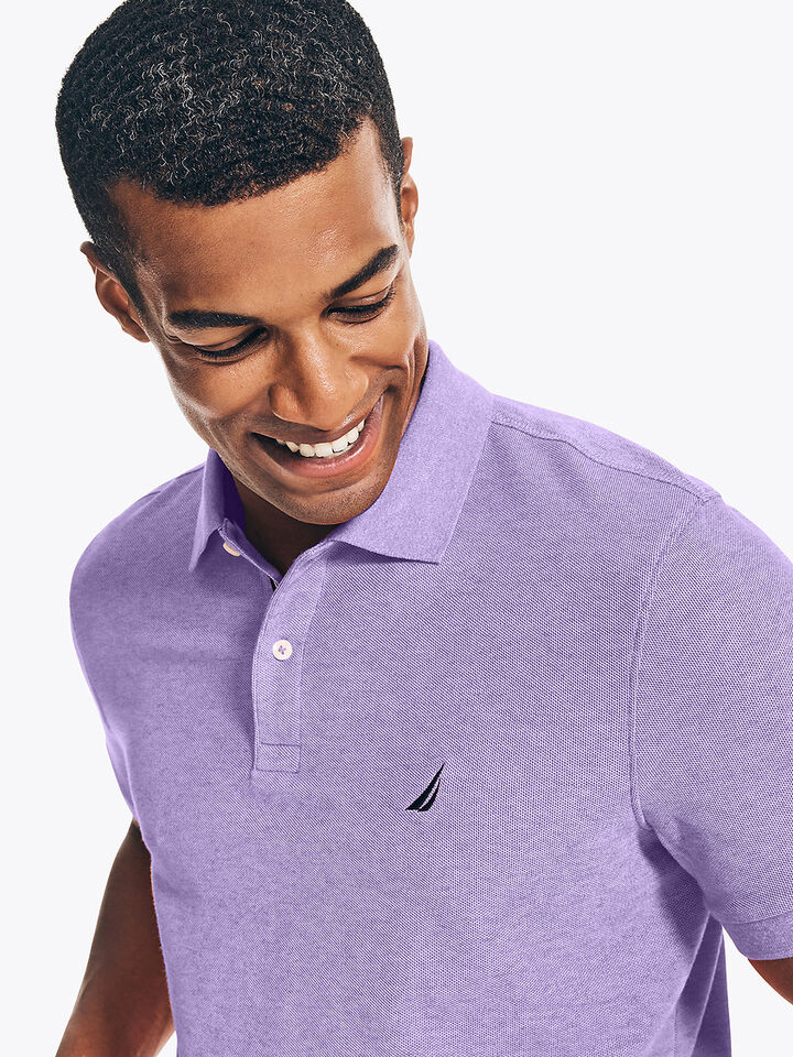 Essentials Regular Fit Pique Polo, Paisley Purple, hi-res image number 4