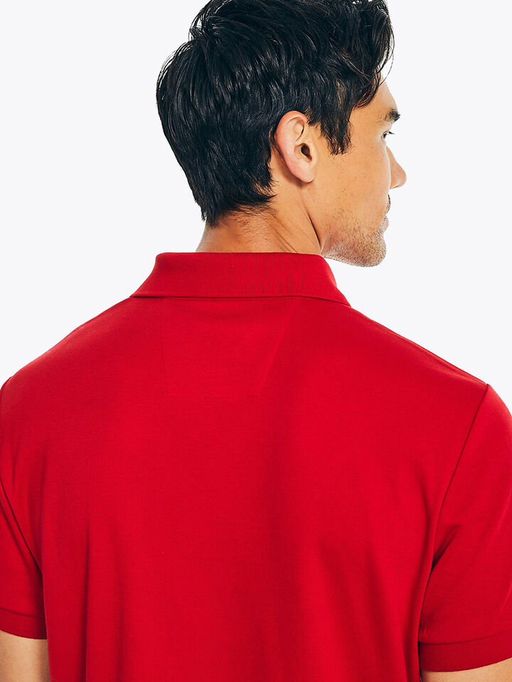 Nautica Essentials Interlock Slim Fit Polo, Nautica Red, hi-res image number 4