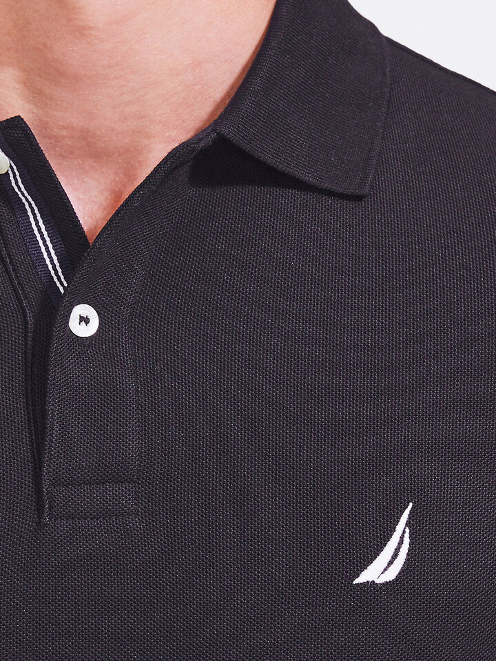 Big & Tall Essentials Brent Pique Cotton Polo, Black, hi-res image number 5