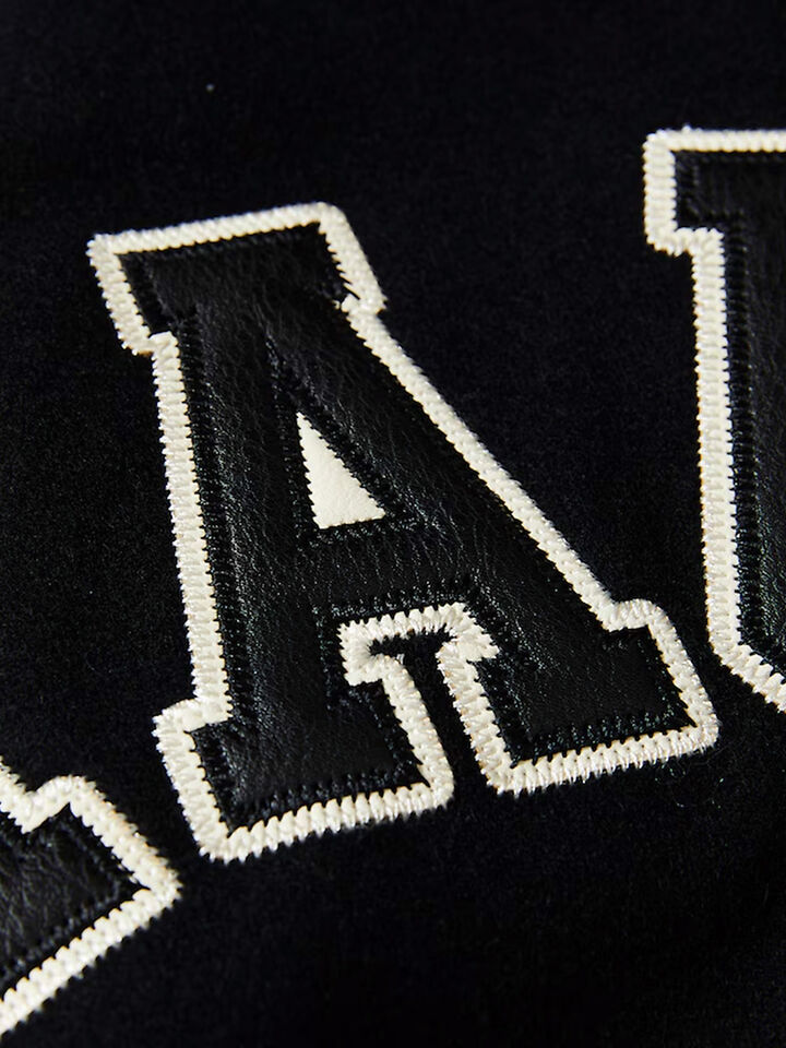 Nautica Japan Stadium Letterman Jacket, Black, hi-res image number 5