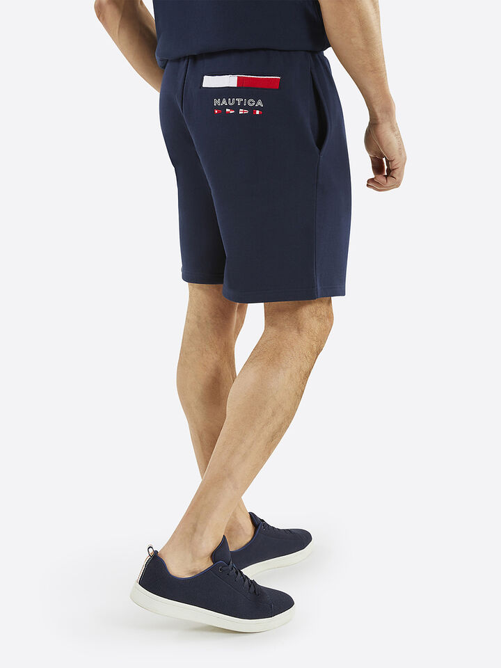 Sawton 7.5" Fleece Track Shorts, Navy, hi-res image number 2