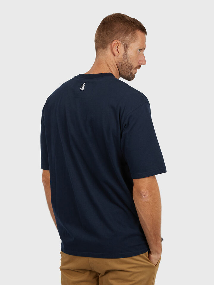 Spinnaker Collection Emporum Heavyweight Tee, Navy, hi-res image number 2
