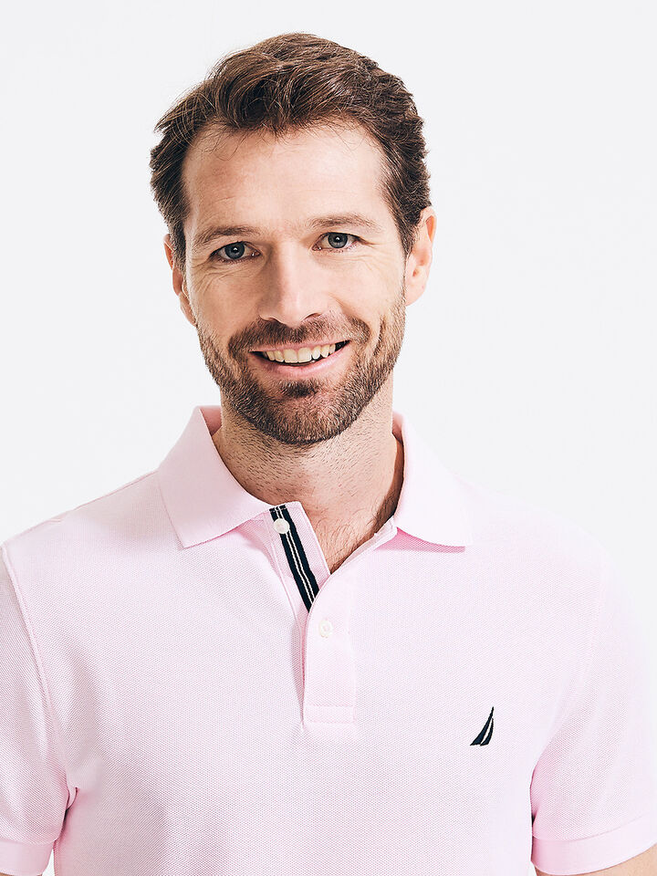 Essentials Regular Fit Pique Polo, Cradle Pink, hi-res image number 4