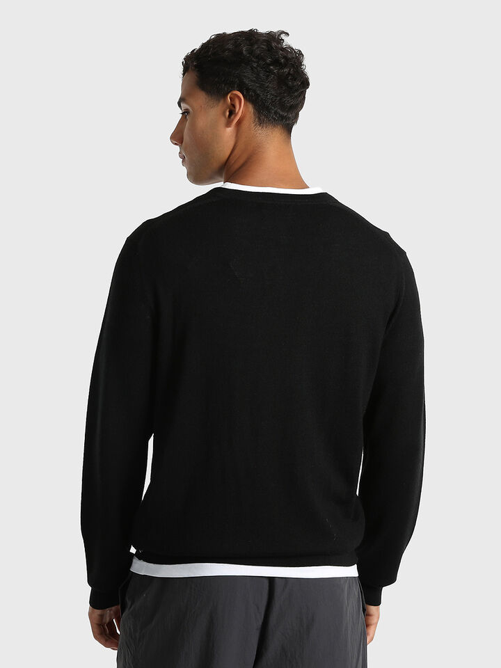 Australian Merino Wool Blend V-Neck Regular Fit Sweater