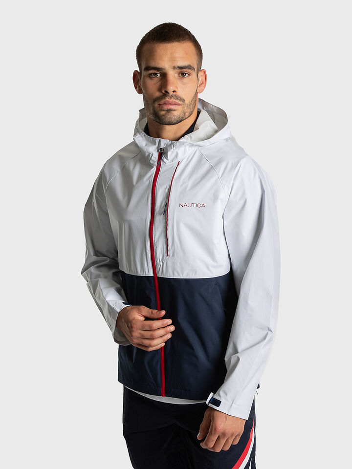 Lightweight Regular Fit Packable Shell Jacket, Bright White, hi-res image number 1