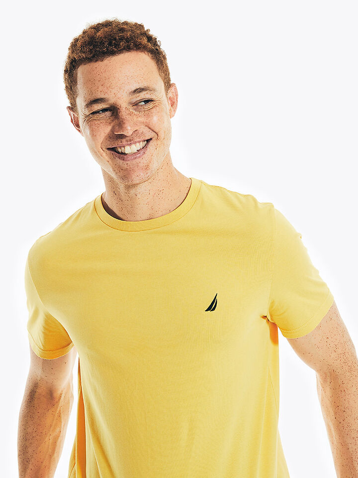 Emblem Regular Fit Tee, Mellow Yellow, hi-res image number 4