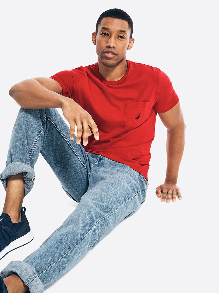 Pocket Regular Fit Tee, Nautica Red, hi-res image number 4