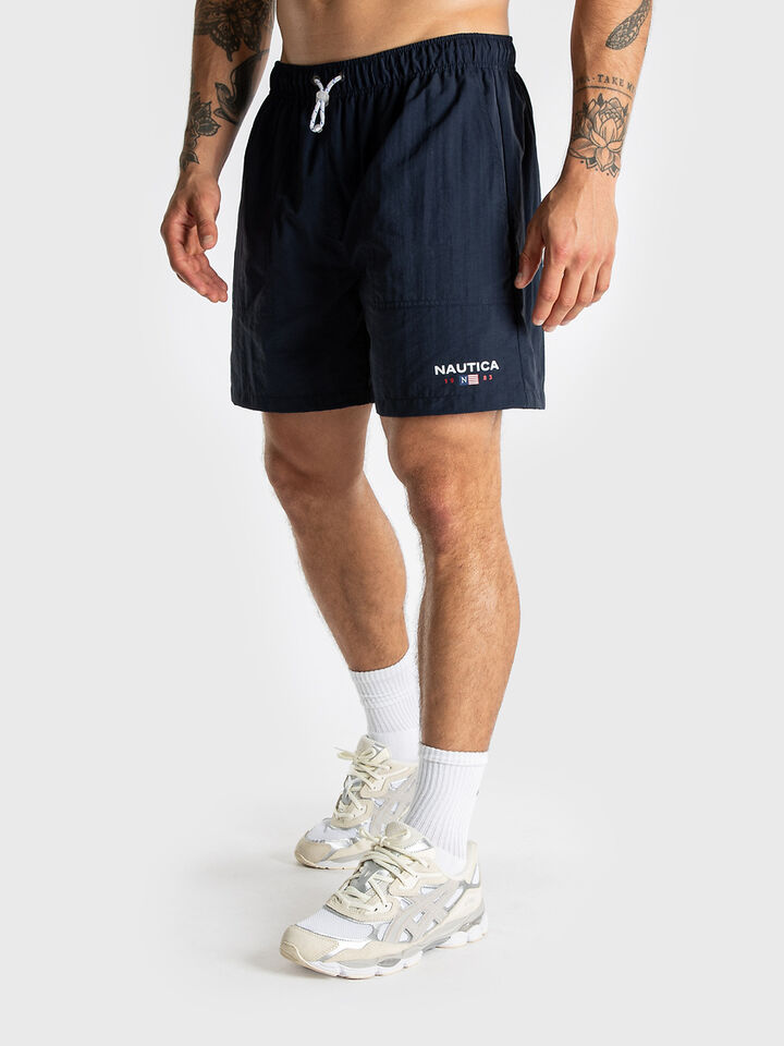 Relaxed Fit 6" Vintage 1983 Flag Swim Short