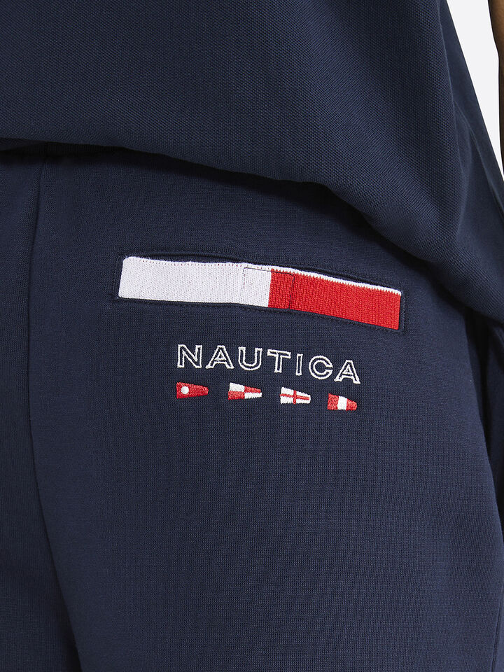 Sawton 7.5" Fleece Track Shorts, Navy, hi-res image number 3