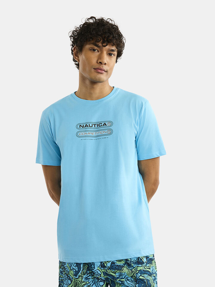 Nautica Competition Inver Regular Fit T-Shirt, Blue, hi-res image number 1
